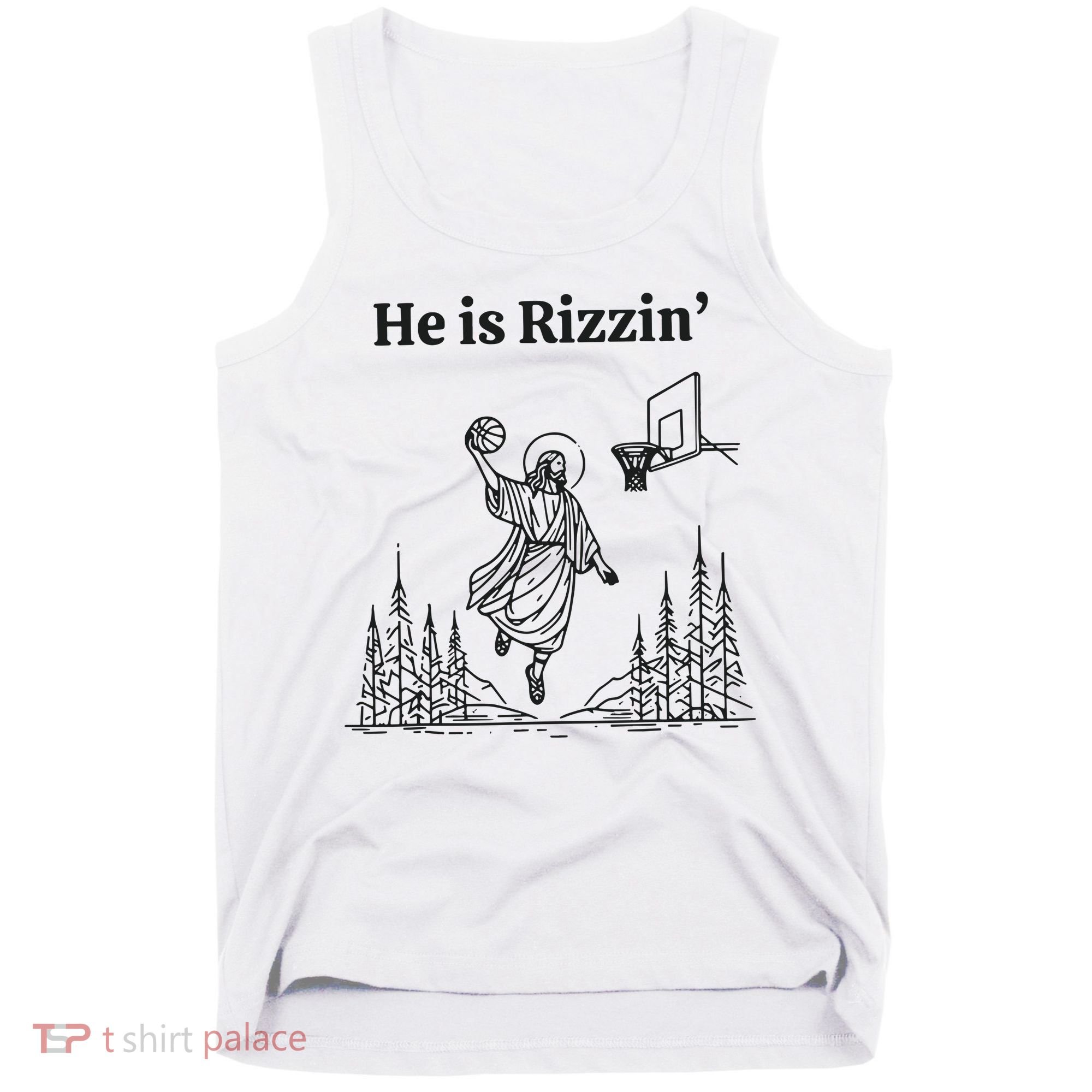 He Is Rizzen Basketball Tank Top