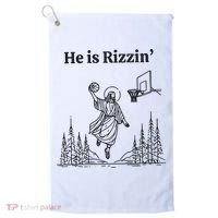 He Is Rizzen Basketball Golf Towel thumb 0