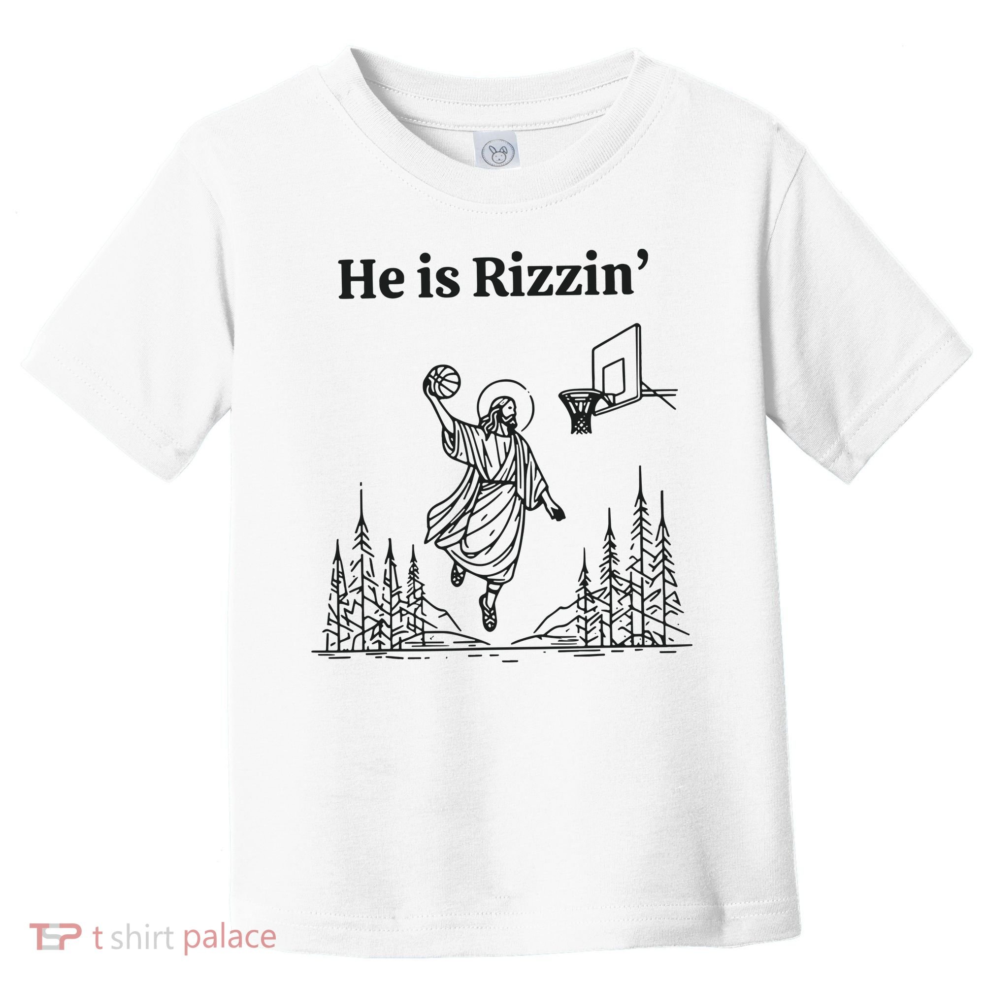 He Is Rizzen Basketball Toddler T-Shirt