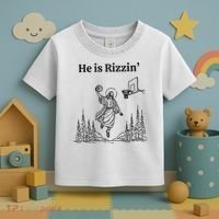 He Is Rizzen Basketball Toddler T-Shirt thumb 3