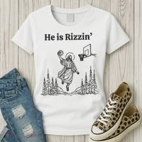 He Is Rizzen Basketball Women's T-Shirt thumb 3