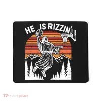 He Is Rizzin Easter Jesus Christian Basketball Mousepad thumb 0
