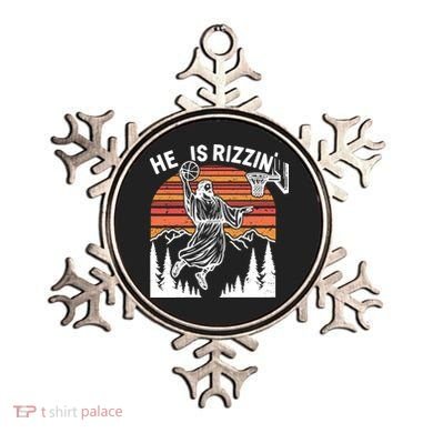 He Is Rizzin Easter Jesus Christian Basketball Ornament