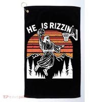 He Is Rizzin Easter Jesus Christian Basketball Golf Towel thumb 0