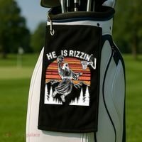 He Is Rizzin Easter Jesus Christian Basketball Golf Towel thumb 2