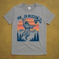 He Is Rizzin Easter Jesus Christian Basketball T-Shirt thumb 5