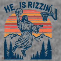 He Is Rizzin Easter Jesus Christian Basketball T-Shirt thumb 7