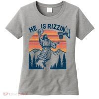 He Is Rizzin Easter Jesus Christian Basketball Women's T-Shirt thumb 0