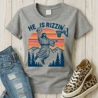 He Is Rizzin Easter Jesus Christian Basketball Women's T-Shirt thumb 3