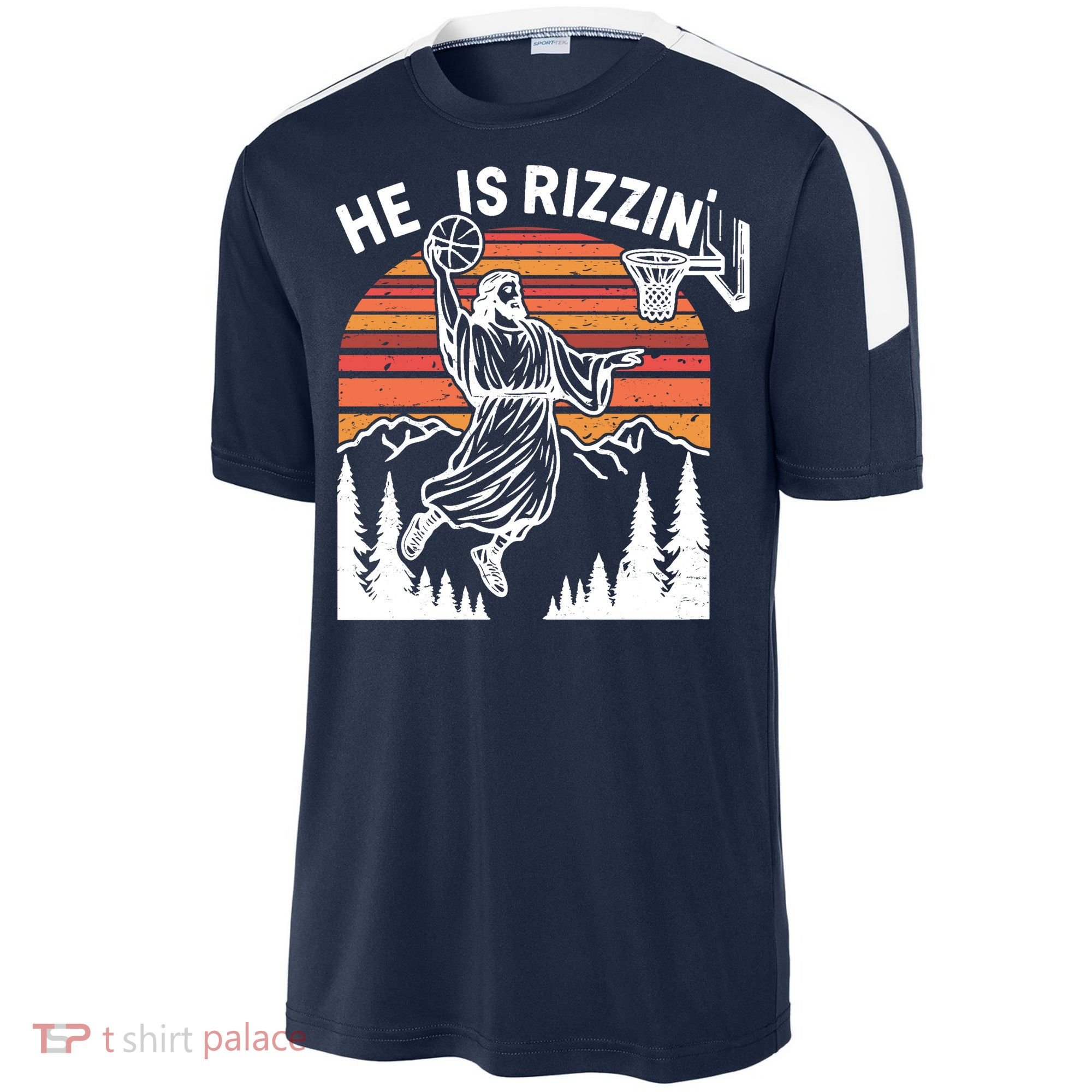 He Is Rizzin Easter Jesus Christian Basketball Sport-Tek Competitor United Soccer Jersey