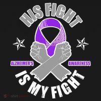 His Fight Is My Fight Alzheimer's Awareness Bucket Hat thumb 4