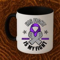 His Fight Is My Fight Alzheimer's Awareness Coffee Mug thumb 2