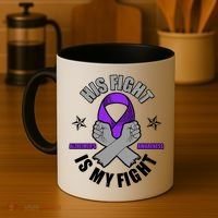 His Fight Is My Fight Alzheimer's Awareness Coffee Mug thumb 4