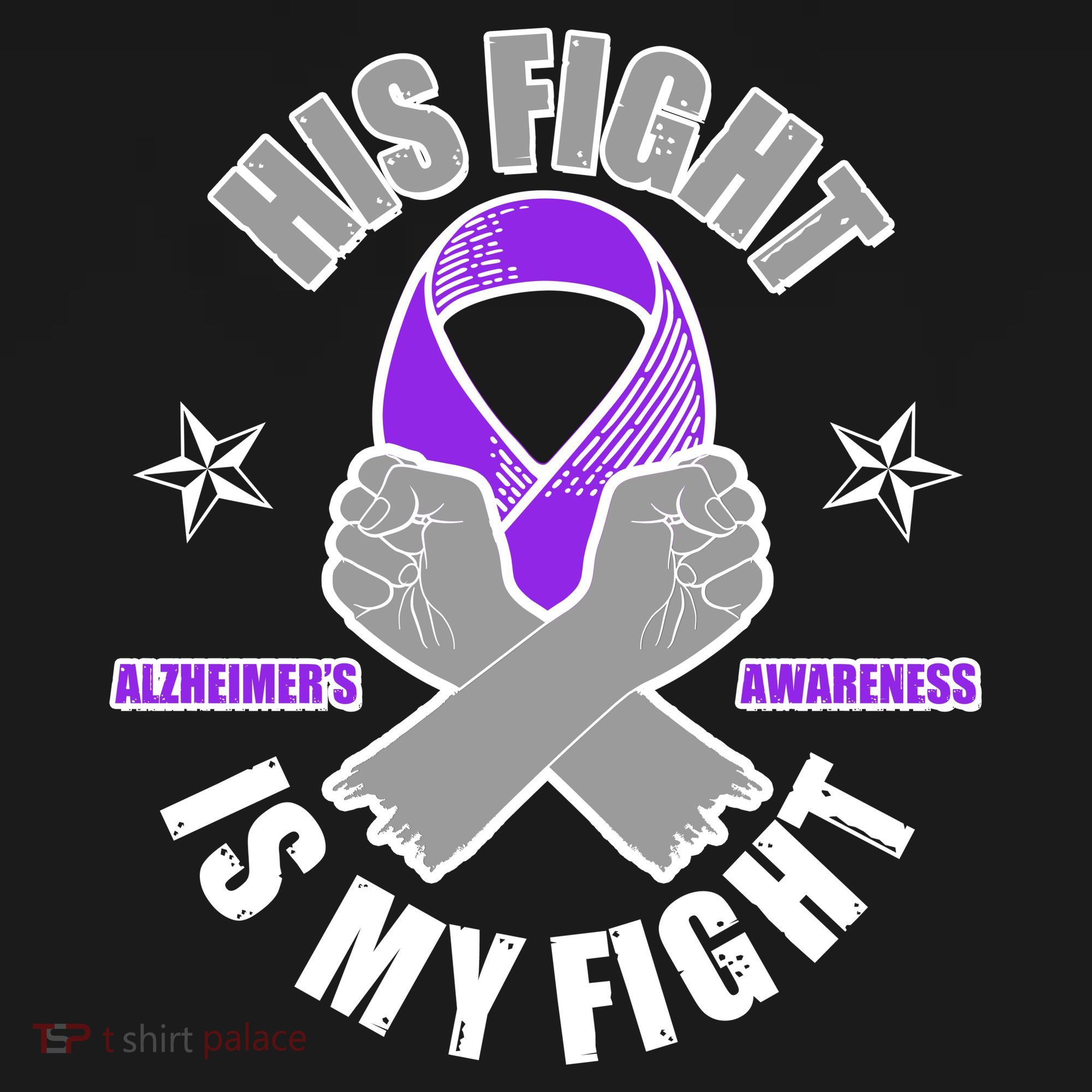 His Fight Is My Fight Alzheimer's Awareness Ornament