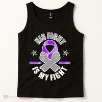 His Fight Is My Fight Alzheimer's Awareness Tank Top thumb 2