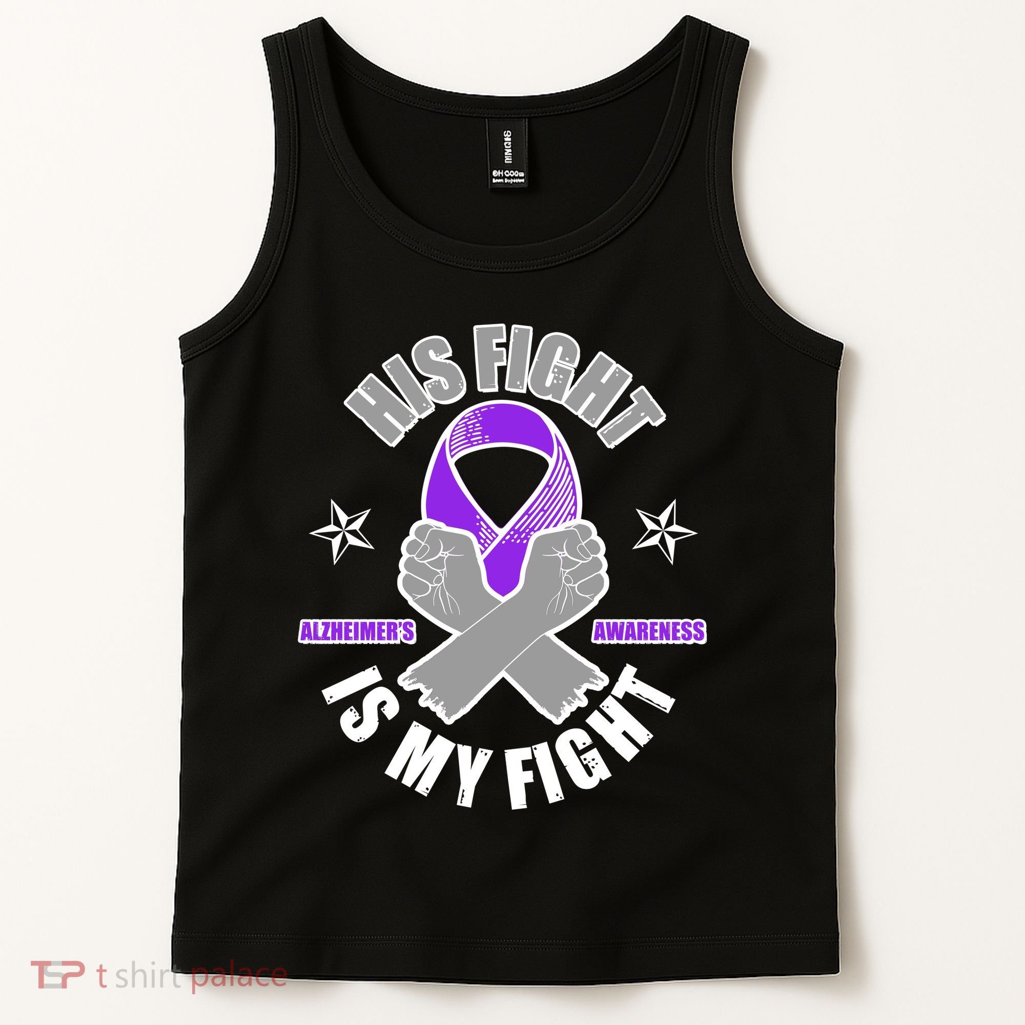 His Fight Is My Fight Alzheimer's Awareness Tank Top