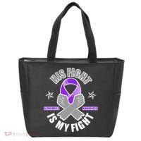 His Fight Is My Fight Alzheimer's Awareness Tote Bag thumb 0