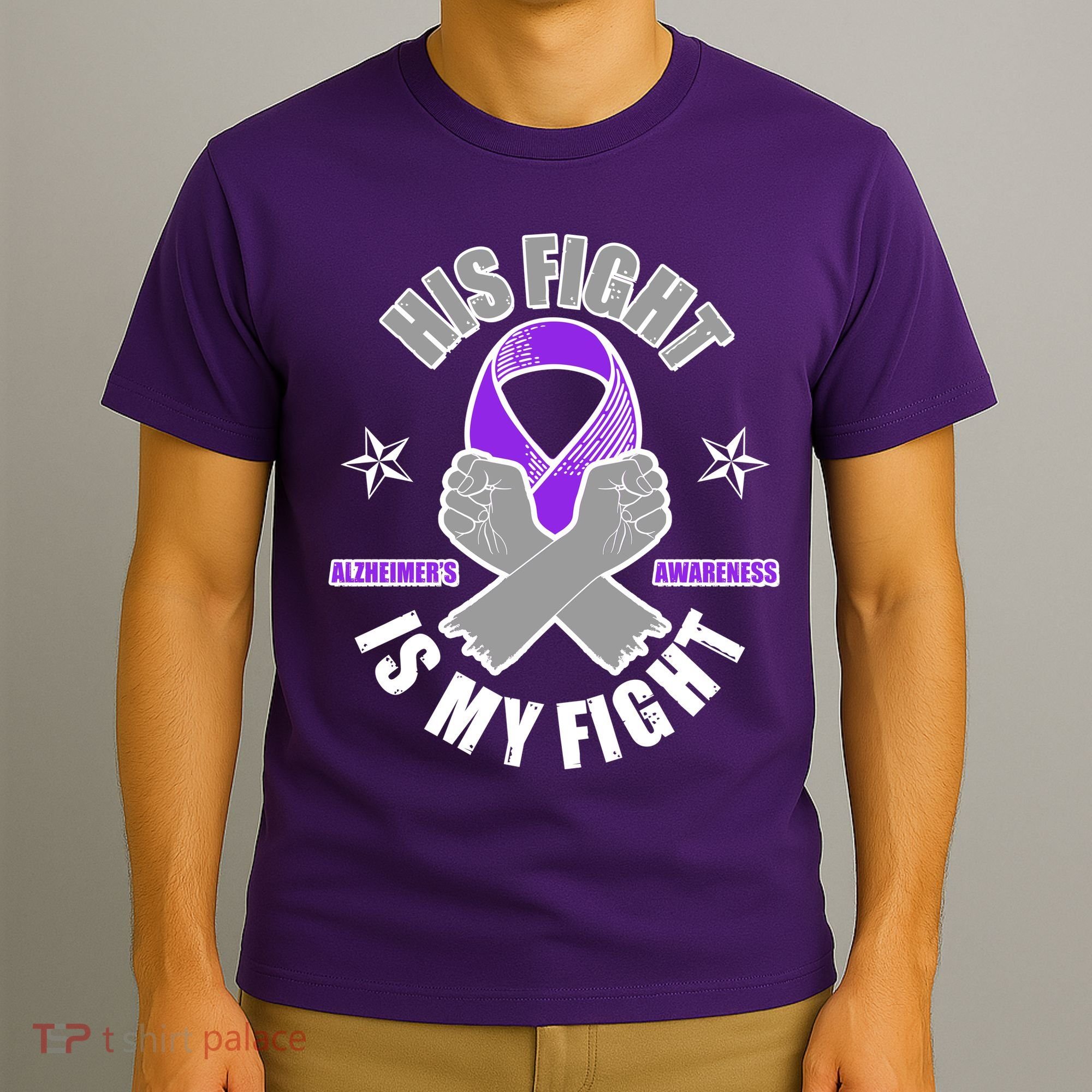 His Fight Is My Fight Alzheimer's Awareness T-Shirt