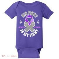 His Fight Is My Fight Alzheimer's Awareness Baby Bodysuit thumb 0