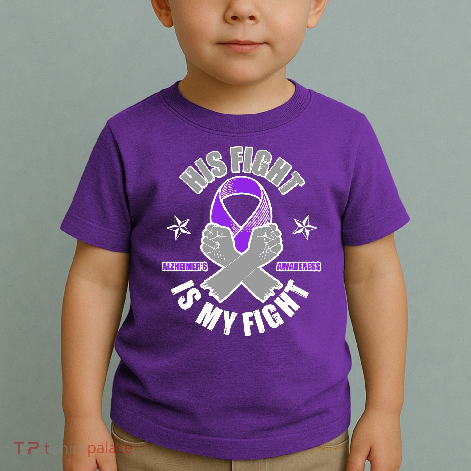 His Fight Is My Fight Alzheimer's Awareness Toddler T-Shirt