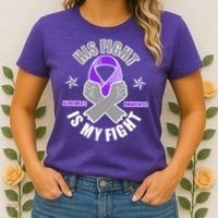His Fight Is My Fight Alzheimer's Awareness Women's T-Shirt thumb 2