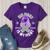 His Fight Is My Fight Alzheimer's Awareness Women's T-Shirt thumb 3