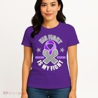 His Fight Is My Fight Alzheimer's Awareness Women's T-Shirt thumb 4
