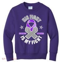 His Fight Is My Fight Alzheimer's Awareness Kids Sweatshirt thumb 0