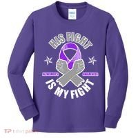 His Fight Is My Fight Alzheimer's Awareness Kids Long Sleeve Shirt thumb 0