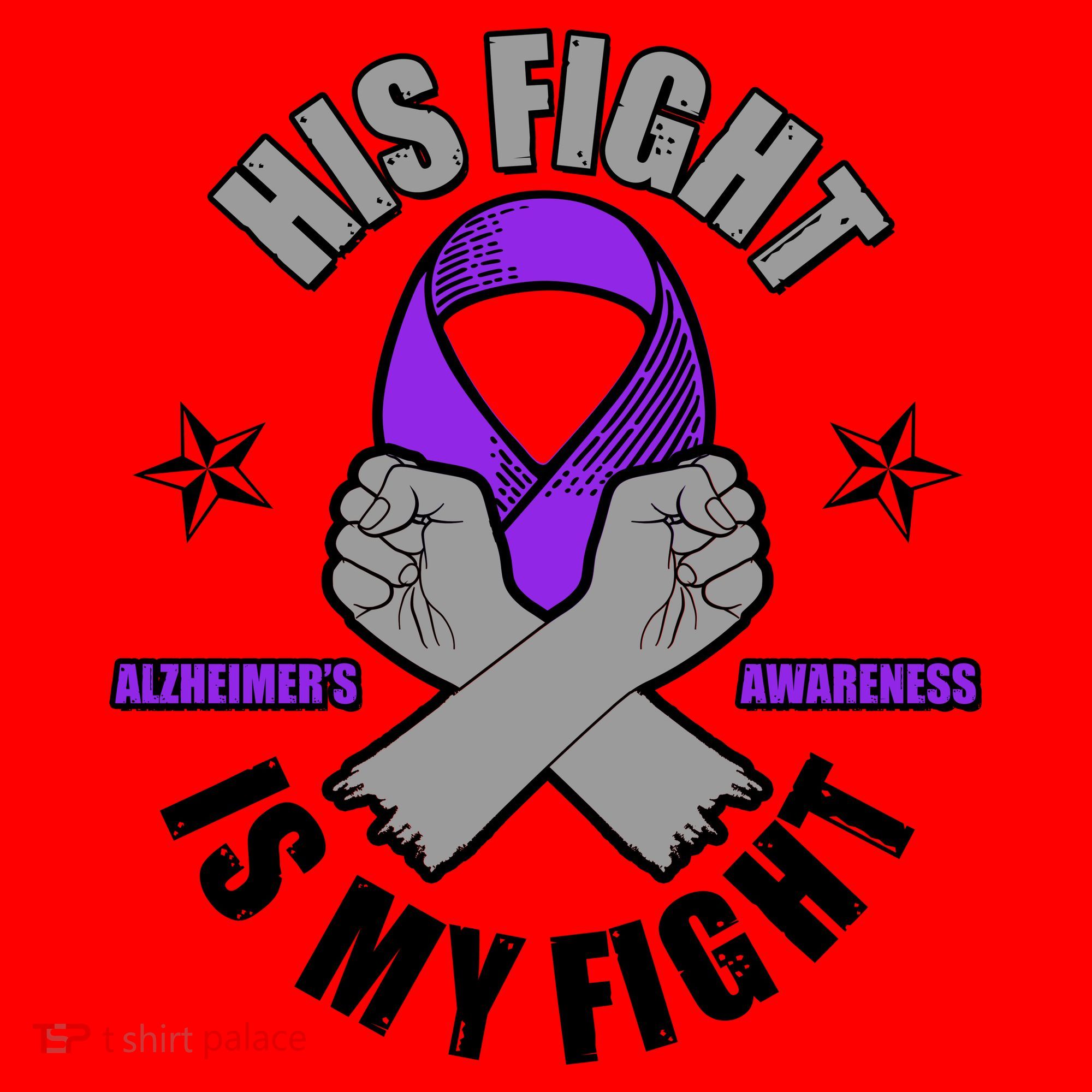 His Fight Is My Fight Alzheimer's Awareness Santa Hat