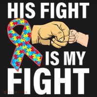 His Fight Is My Fight Autism Awareness Ornament thumb 1