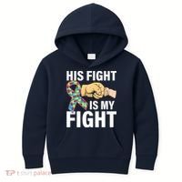 His Fight Is My Fight Autism Awareness Kids Hoodie thumb 0