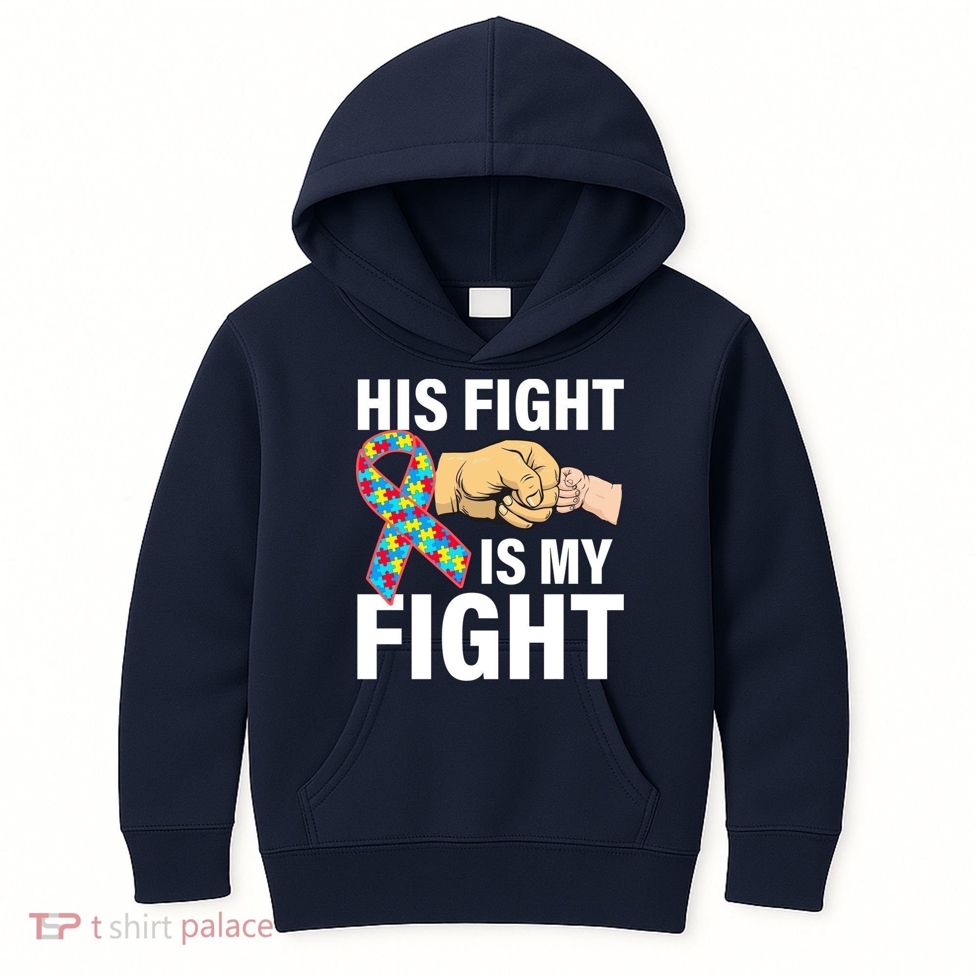 His Fight Is My Fight Autism Awareness Kids Hoodie