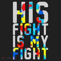 His Fight Is My Fight Autism Awareness Ribbon Tumbler thumb 3