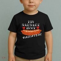 HIs Sausage Is My Valentine Dirty Offensive  Toddler T-Shirt thumb 2