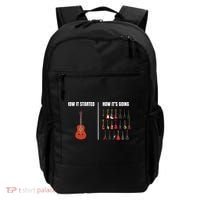 How It Started Guitar Lovers Shirts Meme Funny Guitar Backpack thumb 0