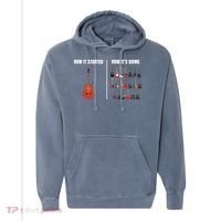 How It Started Guitar Lovers Shirts Meme Funny Guitar Comfort Colors Garment-Dyed Hooded Sweatshirt thumb 0