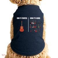 How It Started Guitar Lovers Shirts Meme Funny Guitar Doggie Tank thumb 0