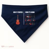 How It Started Guitar Lovers Shirts Meme Funny Guitar USA-Made Doggie Bandana thumb 0
