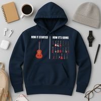 How It Started Guitar Lovers Shirts Meme Funny Guitar Hoodie thumb 3