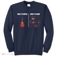 How It Started Guitar Lovers Shirts Meme Funny Guitar Sweatshirt thumb 0