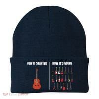 How It Started Guitar Lovers Shirts Meme Funny Guitar Beanie thumb 0