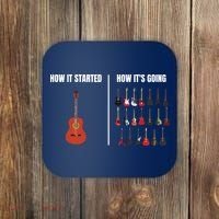 How It Started Guitar Lovers Shirts Meme Funny Guitar Coaster thumb 0