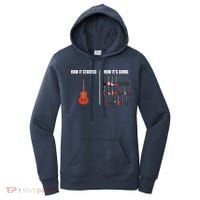 How It Started Guitar Lovers Shirts Meme Funny Guitar Women's Hoodie thumb 0