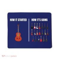 How It Started Guitar Lovers Shirts Meme Funny Guitar Mousepad thumb 0