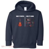 How It Started Guitar Lovers Shirts Meme Funny Guitar Toddler Hoodie thumb 0