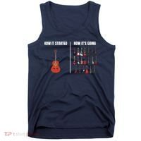 How It Started Guitar Lovers Shirts Meme Funny Guitar Tank Top thumb 0