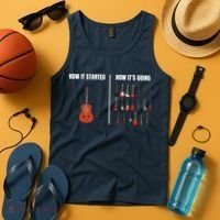 How It Started Guitar Lovers Shirts Meme Funny Guitar Tank Top thumb 4