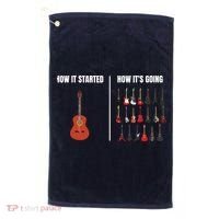 How It Started Guitar Lovers Shirts Meme Funny Guitar Golf Towel thumb 0