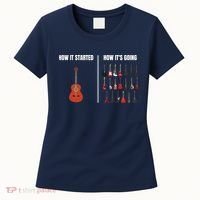 How It Started Guitar Lovers Shirts Meme Funny Guitar Women's T-Shirt thumb 0
